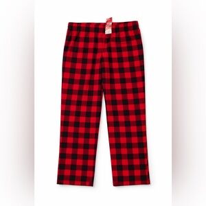 Men’s Red Black Plaid Pajama Pants Cozy Lounge Holiday Winter XXL